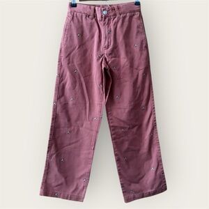 Crewcuts pinkish embroidered ducks boys pants size 10 preppy 100% cotton